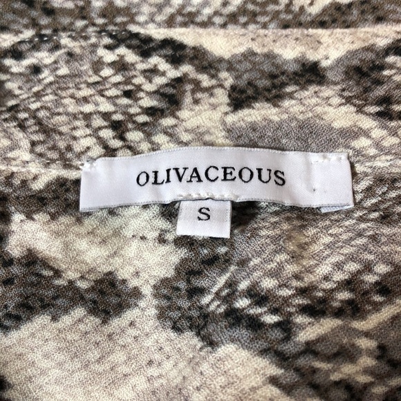 Olivaceous Snake Print Waist Tie  Button Down Shirt Dress NEW - Picture 4 of 4